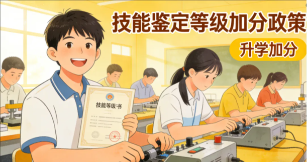 培训赋能・证书筑基 | 中职生技能鉴定等级证书升学加分政策解读