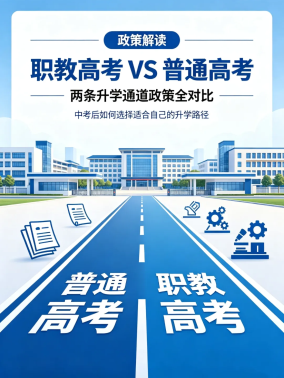 政策解读 | 职教高考VS普通高考，两条升学通道政策全对比